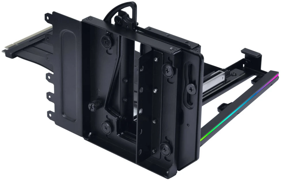 „Lian Li“ vertikalus vaizdo plokštės tvirtinimo komplektas VG4-5-V4 su PCIe 5.0 jungties kabeliu – Juodas