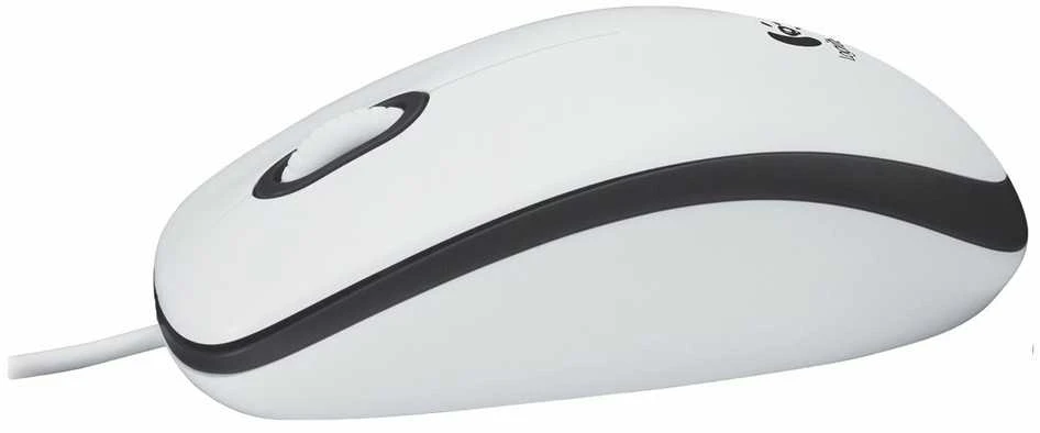 Pelė LOGITECH B100, USB, balta sp.