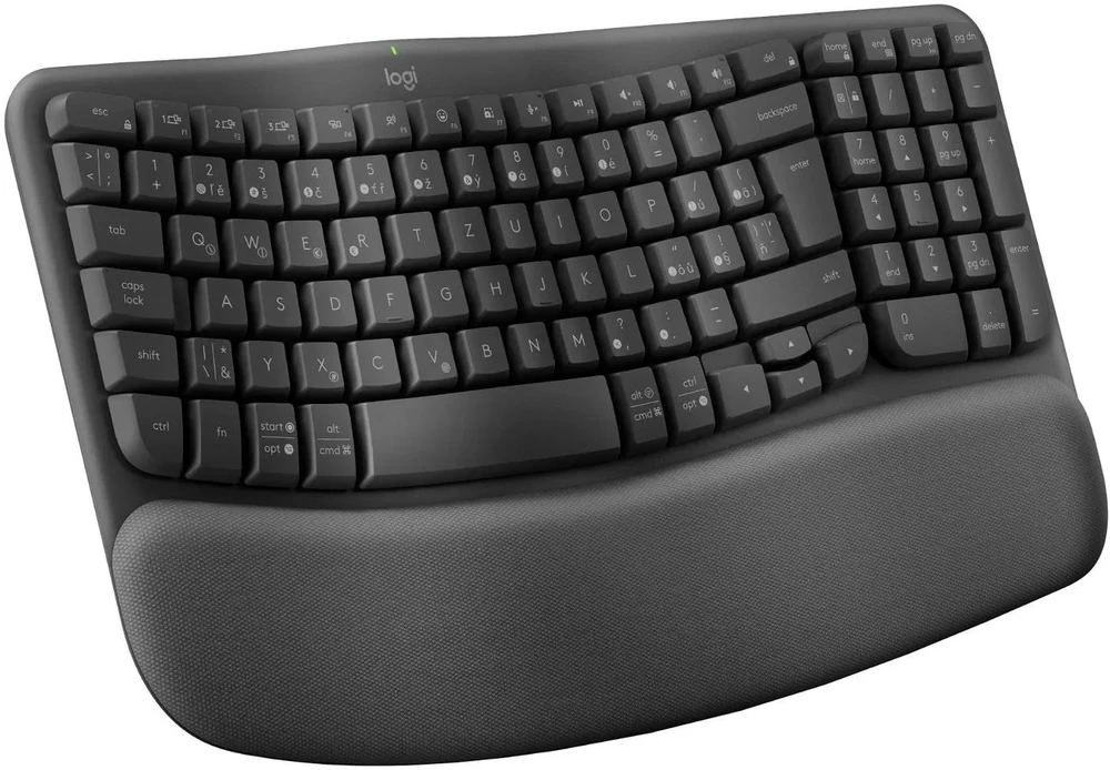 Klaviatūra Logitech WAVE KEYSERGONOMIC KB GRAPHITE - CZE-SKY 2.4GHZ/BT INTNL-973 UNIV
