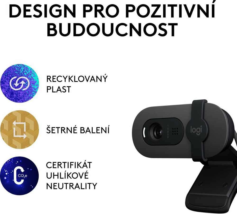 Internetinė kamera Logitech BRIO 100, grafito spalvos