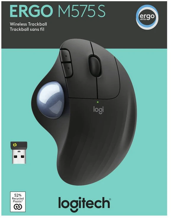 „Logitech M575S“ belaidė rutulinė pelė