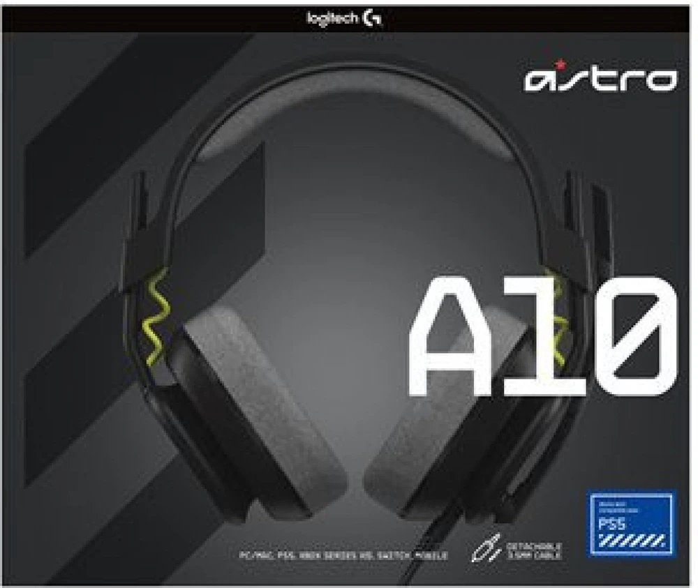 Logitech ASTRO A10 WIRED Ausinės - OVER-EAR/3.5MM - SALVAGE Juodas
