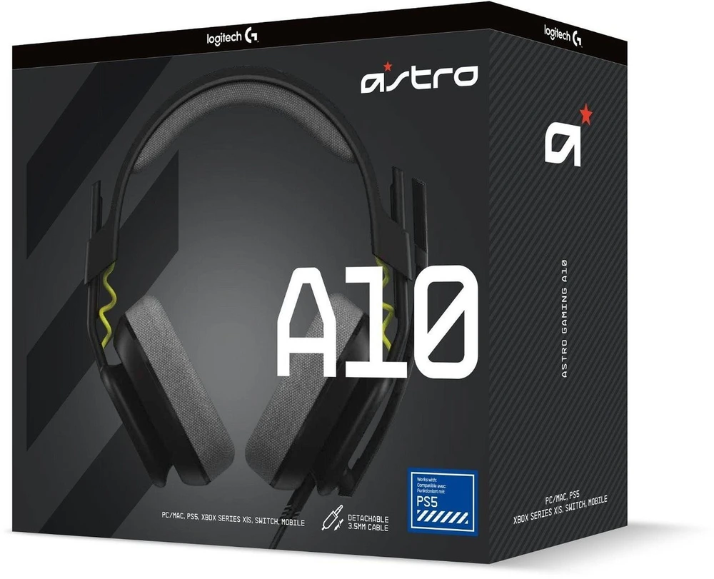 Logitech ASTRO A10 WIRED Ausinės - OVER-EAR/3.5MM - SALVAGE Juodas