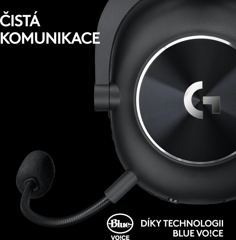 Logitech G PRO X 2 Lightspeed belaidės ausinės žaidimams, Juodos
