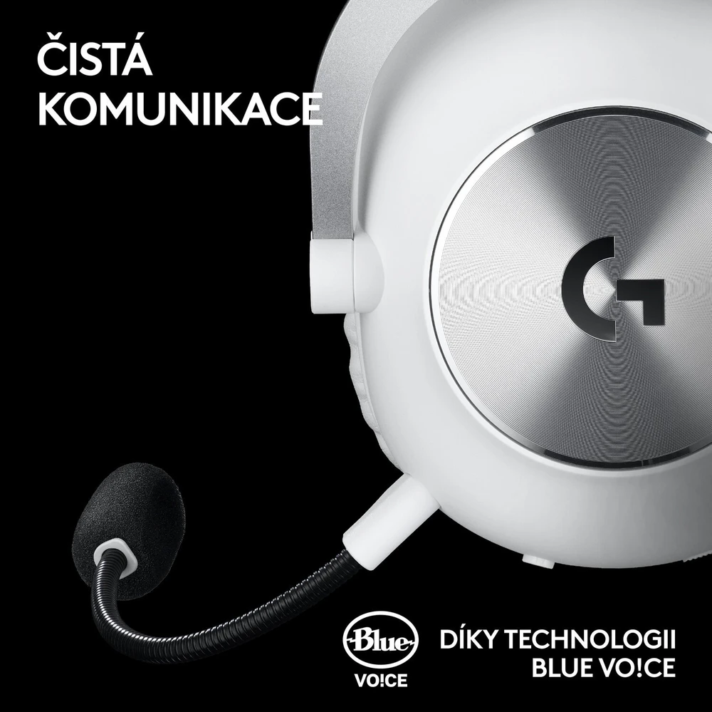 Logitech G Pro X 2 Lightspeed belaidės ausinės žaidimams, Baltos spalvos