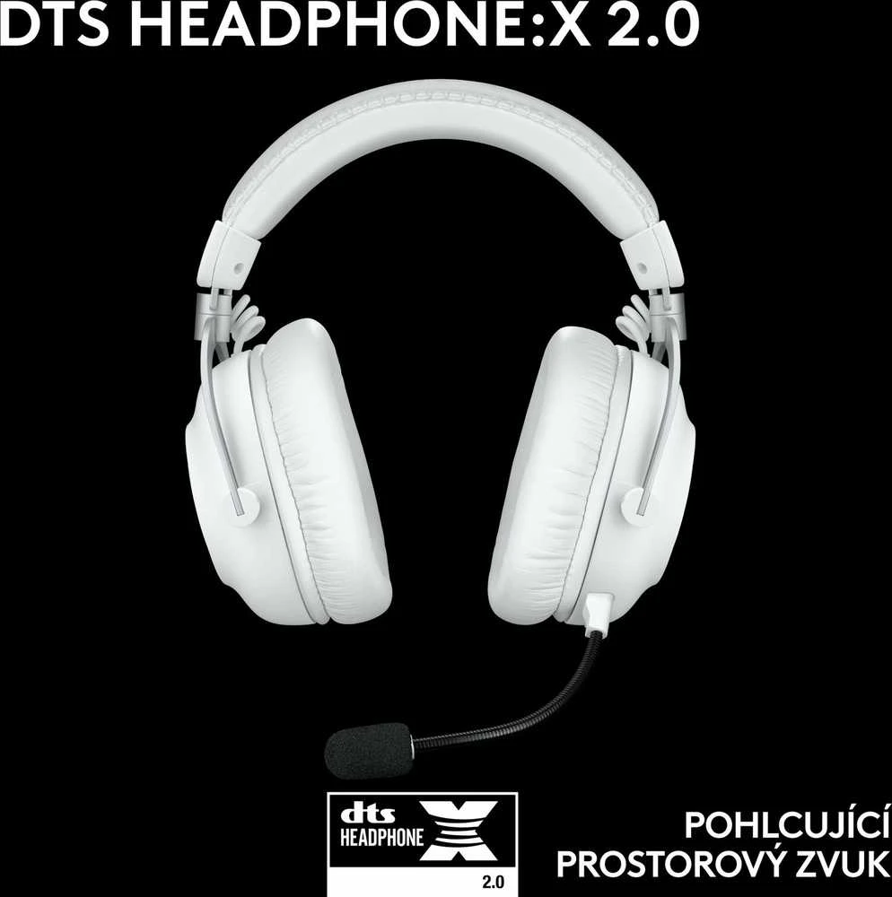 Logitech G Pro X 2 Lightspeed belaidės ausinės žaidimams, Baltos spalvos