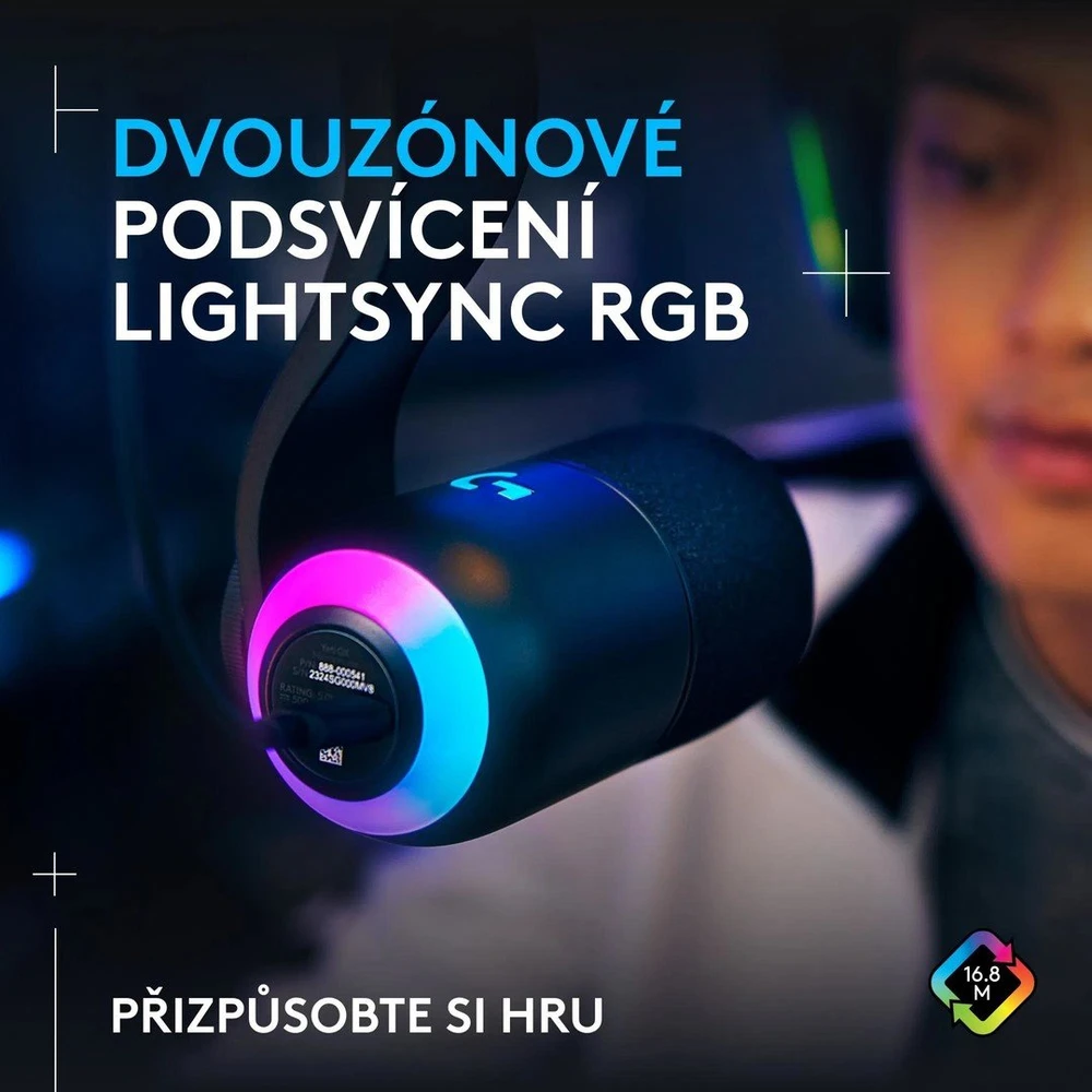 Logitech G Yeti GX Dynamic kardioidinis laidinis mikrofonas (juodas) su RGB | USB