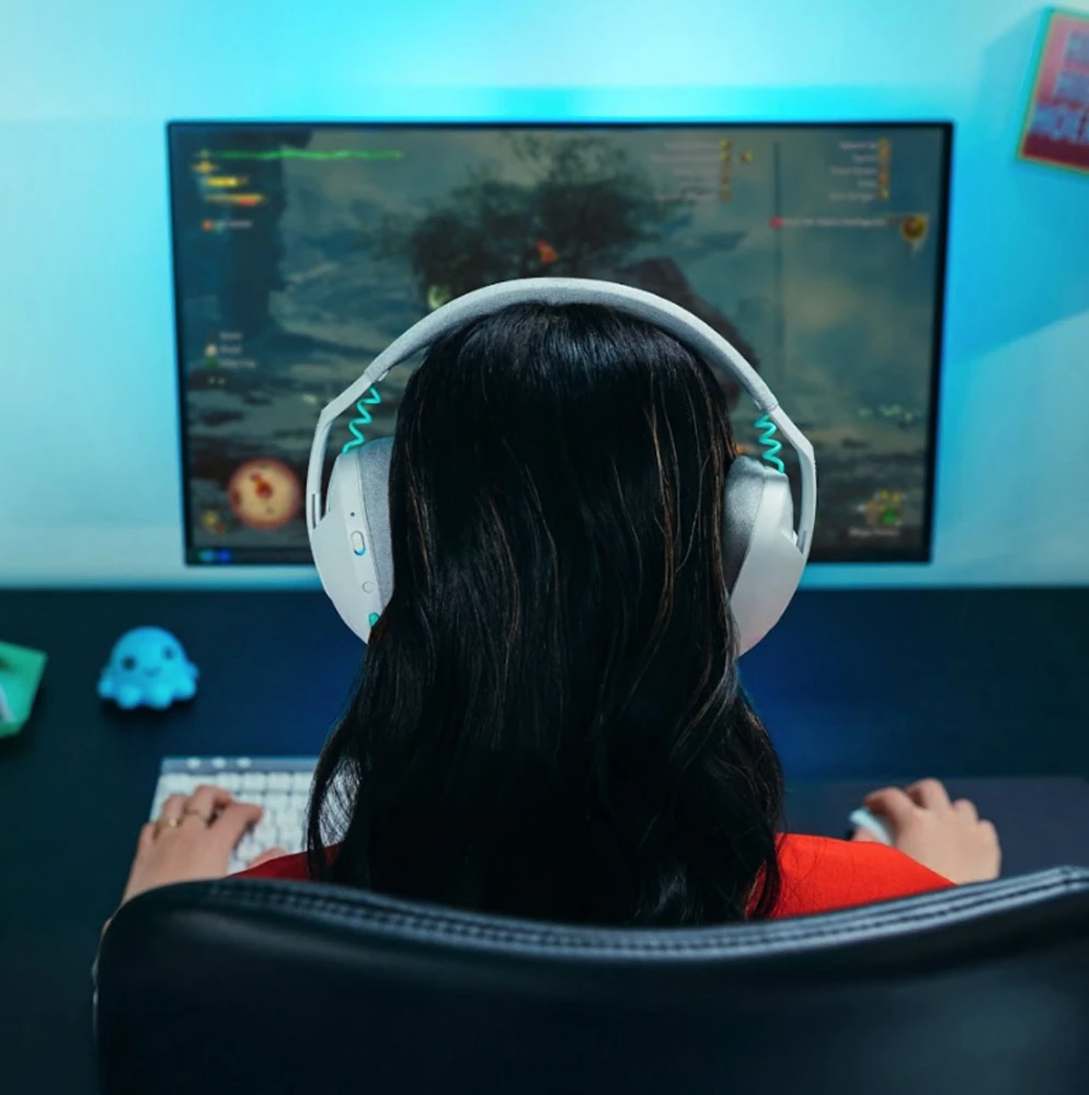 Žaidimų ausinės Logitech G321 baltos spalvos