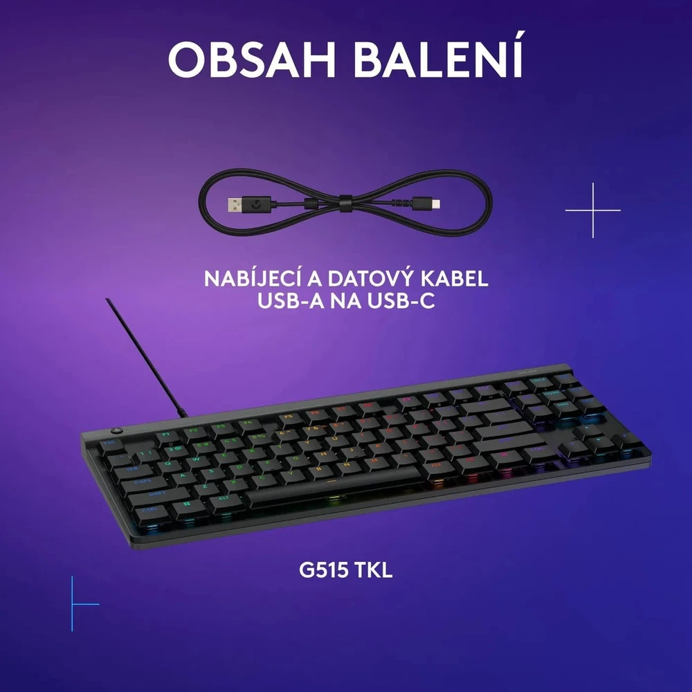Klaviatūra Logitech G515 TKL WRS G KB - Juodas - CZE-SKY - EMEA28I-935