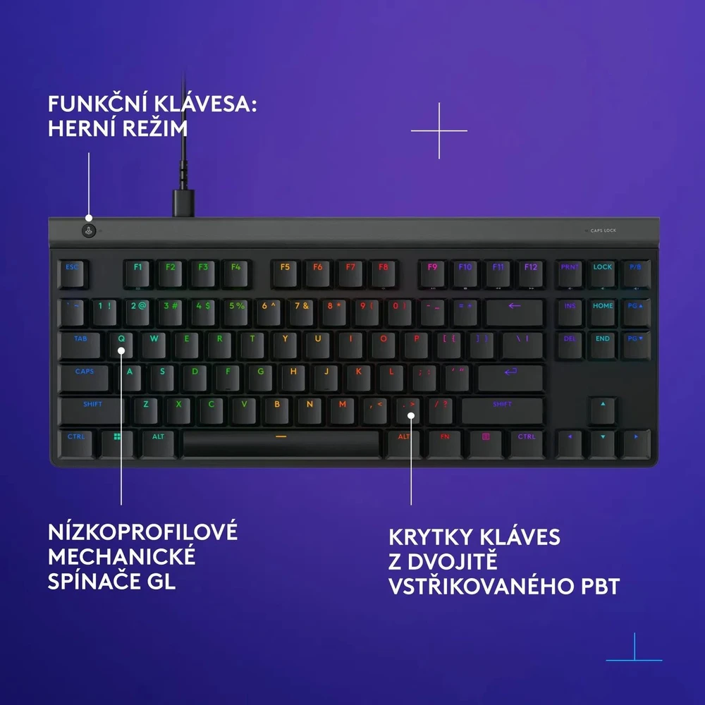 Klaviatūra Logitech G515 TKL WRS G KB - Juodas - CZE-SKY - EMEA28I-935