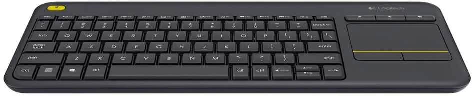 Logitech WIRELESS TOUCH Klaviatūra K400 - PLUS Juodas (CZECH)