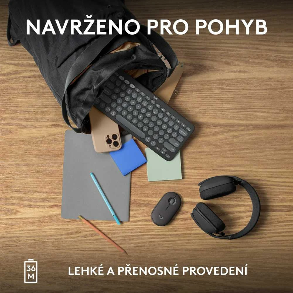 LOGITECH K380S Bluetooth klaviatūra - TONAL GRAPHITE - JAV TARPTAUTINĖ
