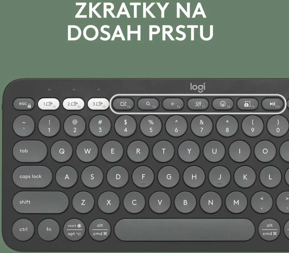 LOGITECH K380S Bluetooth klaviatūra - TONAL GRAPHITE - JAV TARPTAUTINĖ