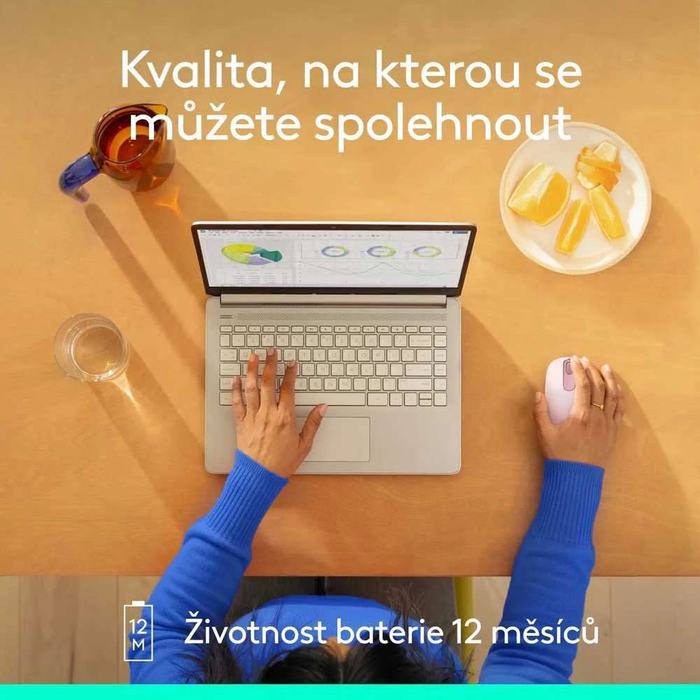 LOGITECH M196 Bluetooth pelė – ROSE – BT – EMEA28i-935