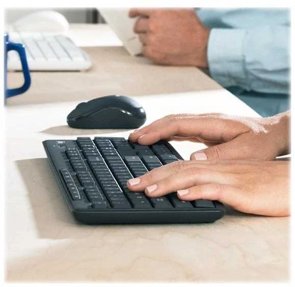Belaidė klaviatūra su pele Logitech MK295, Čekų išdėstymas, juodos spalvos