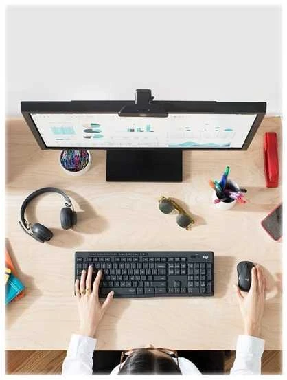 Belaidė klaviatūra su pele Logitech MK295, Čekų išdėstymas, juodos spalvos