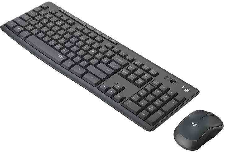Belaidė klaviatūra su pele Logitech MK295, Čekų išdėstymas, juodos spalvos