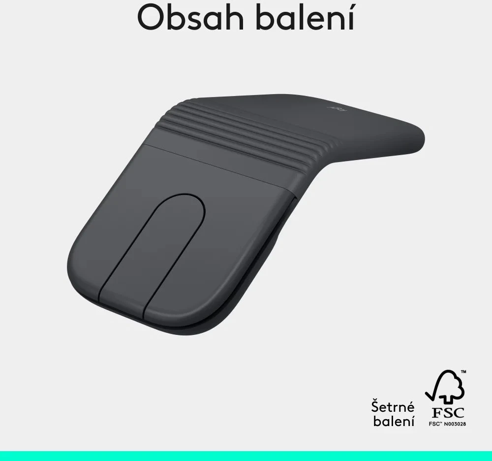 Logitech Mobi Fold kompiuterinė pelė Kelioninis Abiems rankoms RD belaidis ryšys + „Bluetooth“ Optinis 4000 DPI