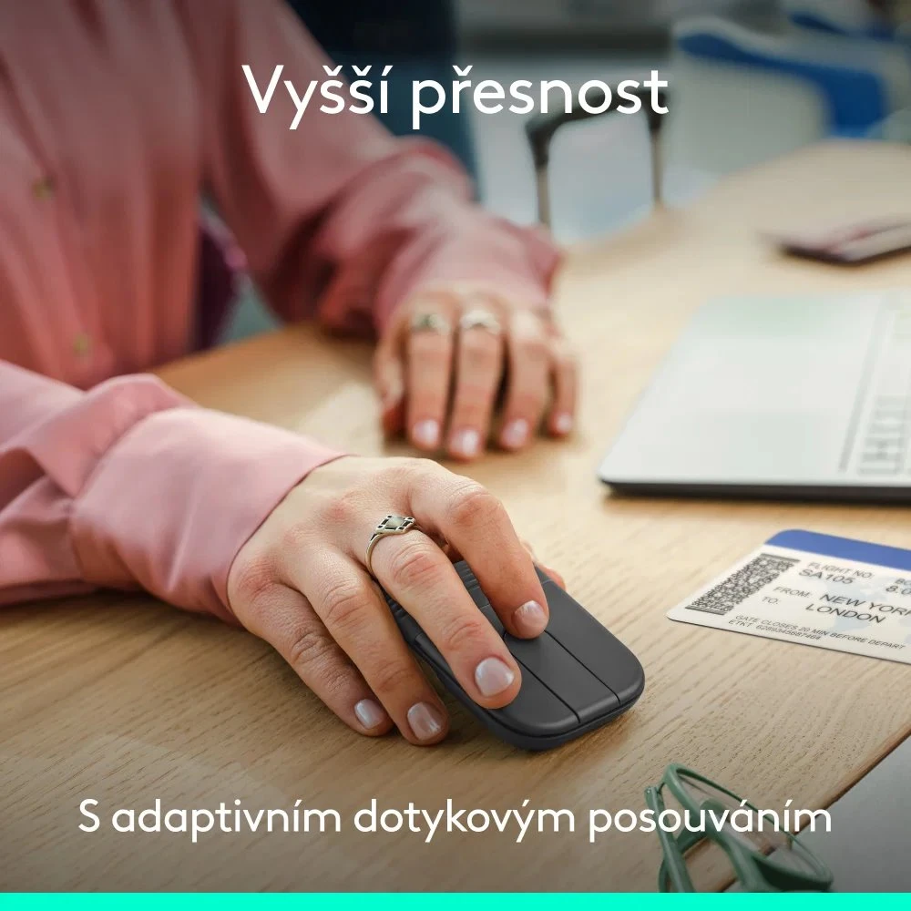 Logitech Mobi Fold kompiuterinė pelė Kelioninis Abiems rankoms RD belaidis ryšys + „Bluetooth“ Optinis 4000 DPI