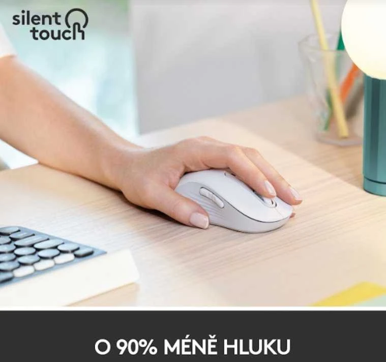 Belaidė pelė Logitech Signature M650 L Left, baltos spalvos