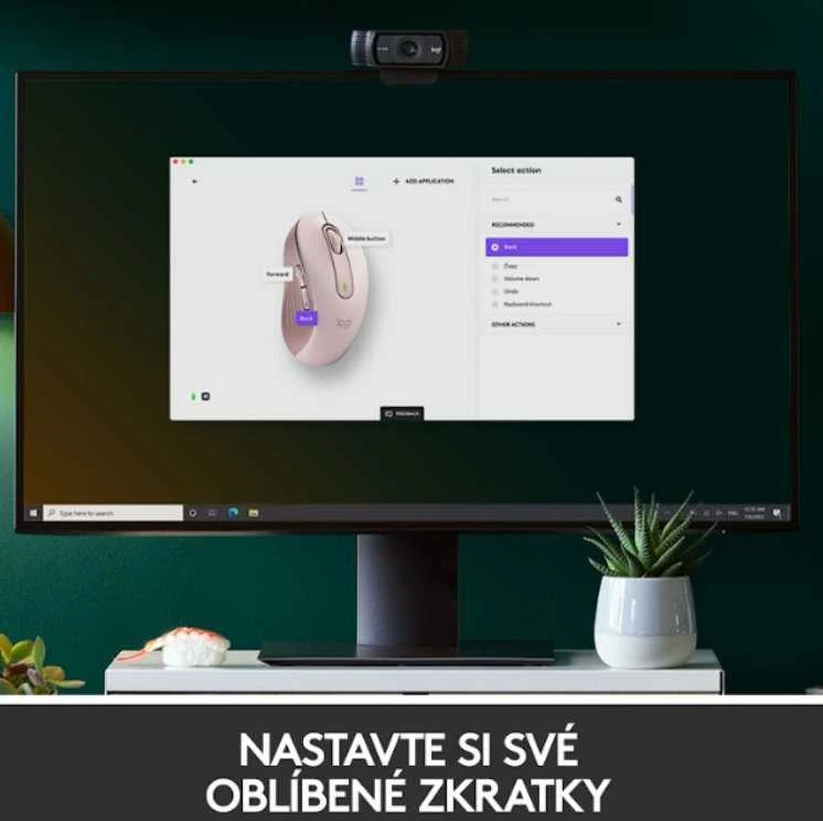 Belaidė pelė Logitech Signature M650 L, rožinės spalvos