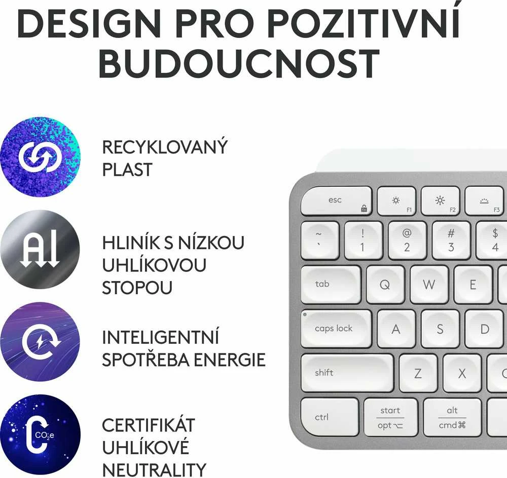 Belaidė klaviatūra Logitech MX Keys S, Išdėstymas: US (Qwerty)