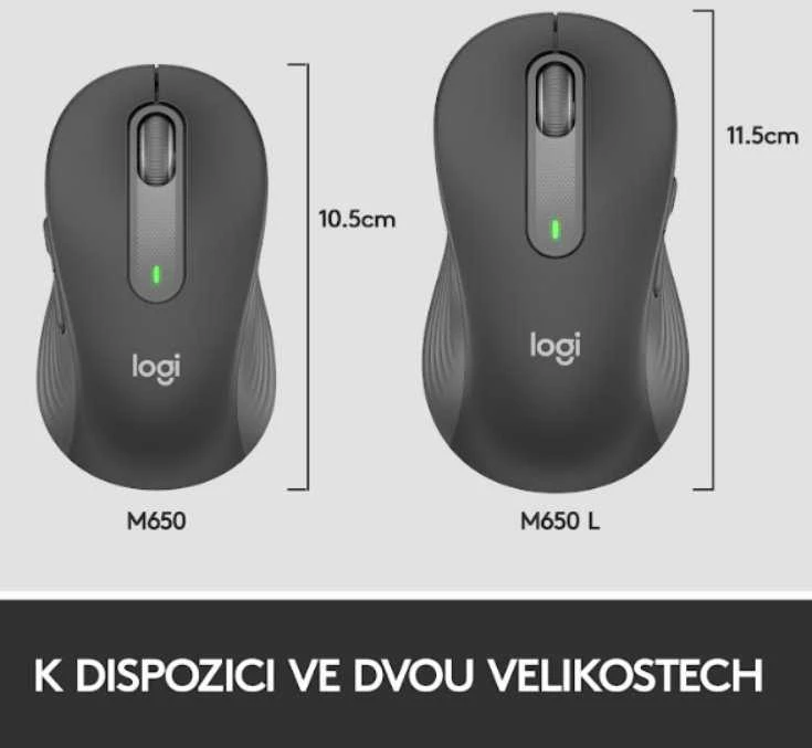 Tyli belaidė pelė Logitech M220, Juoda