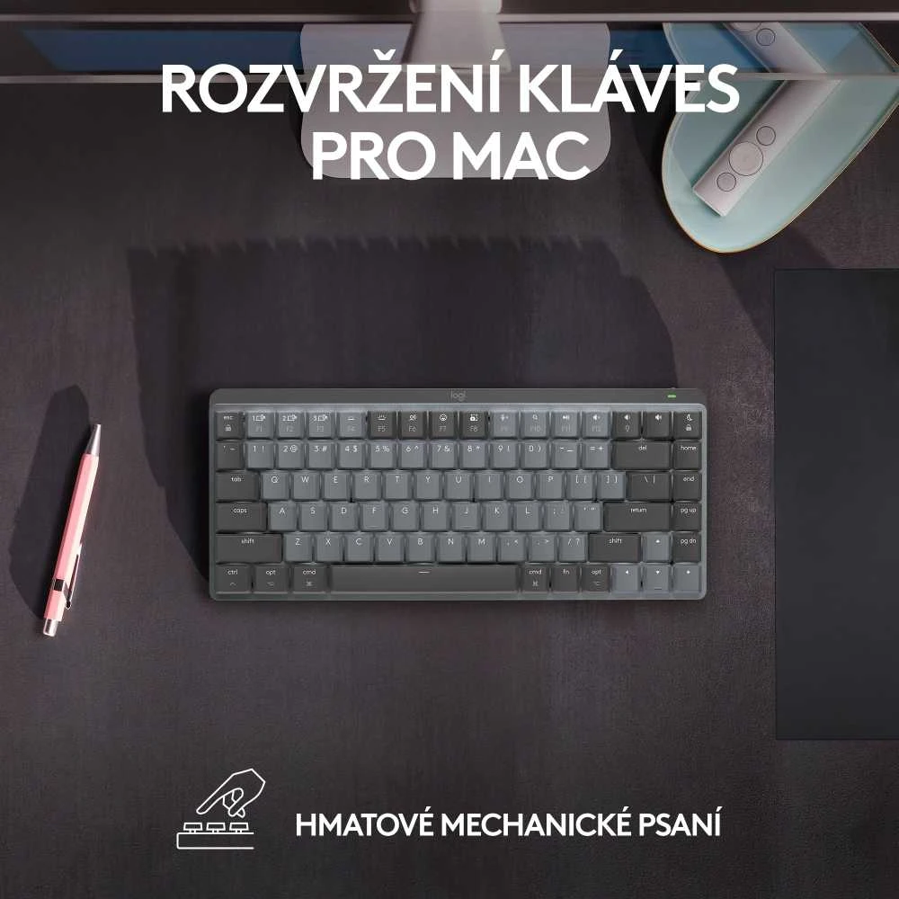 Klaviatūra Logitech MX Mechaninė Mini for Mac/ belaidė/ grafitas/ US