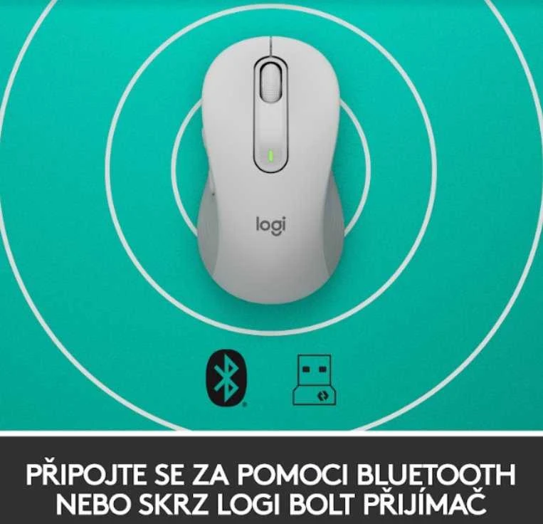 Belaidė pelė Logitech Signature M650 L, baltos spalvos