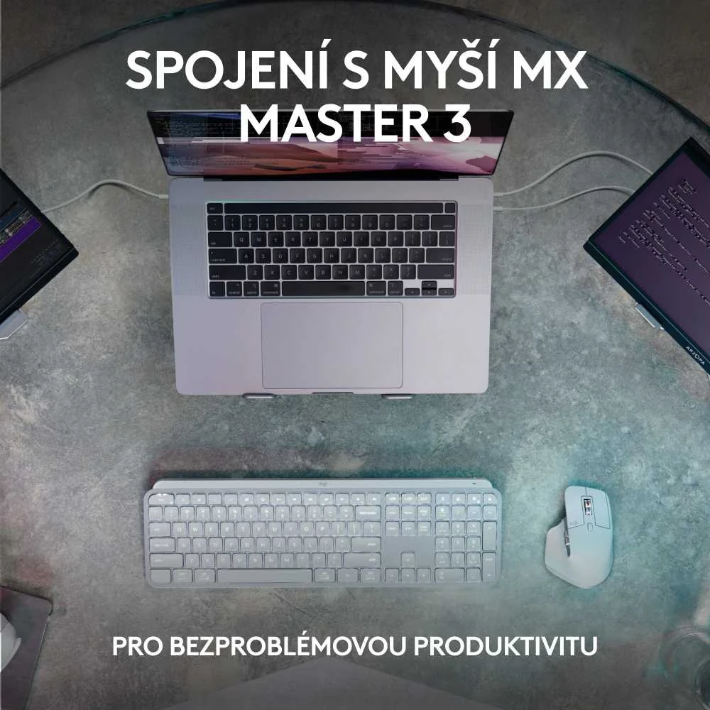 Belaidė klaviatūra Logitech MX Keys S, Išdėstymas: Čekų k. (Qwertz)