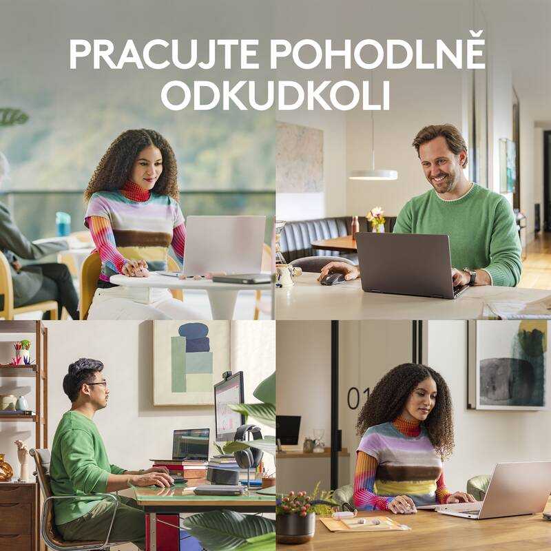 Belaidė pelė Logitech MX Anywhere 3S - RF belaidė + Bluetooth, lazerinis, 8000 DPI, Pale Pilkas (Baltas)