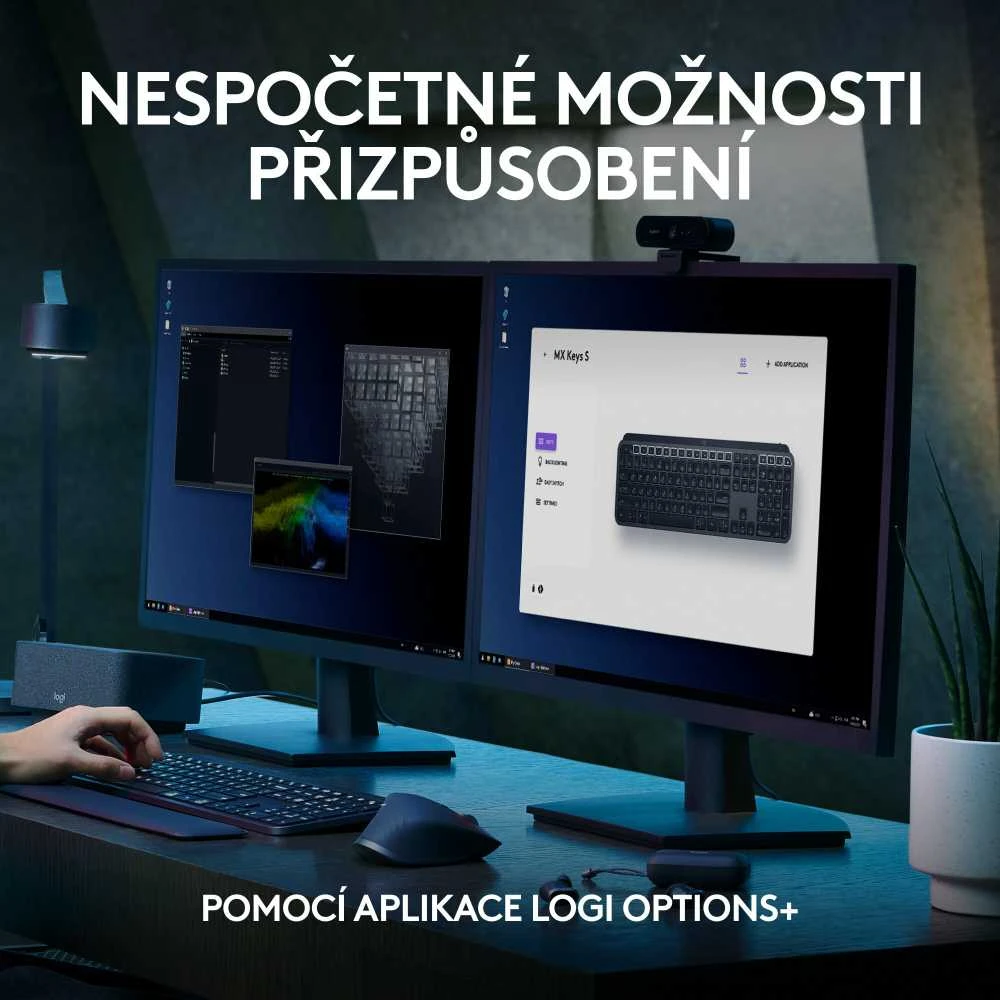 Belaidė klaviatūra Logitech MX Keys S, Išdėstymas: US (Qwerty)