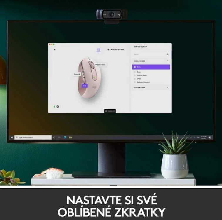 Belaidė pelė Logitech Signature M650 M, rožinė