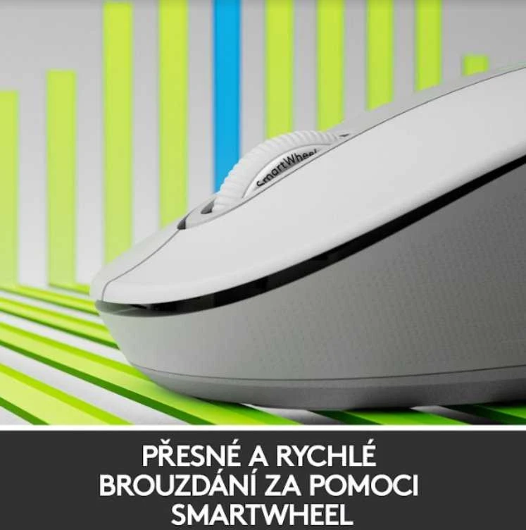 Belaidė pelė Logitech Signature M650 L Left, baltos spalvos