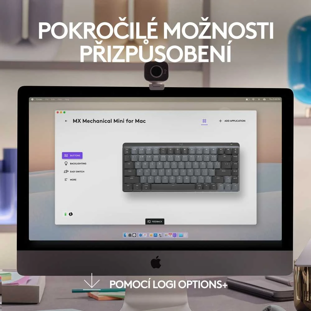 Klaviatūra Logitech MX Mechaninė Mini for Mac/ belaidė/ grafitas/ US