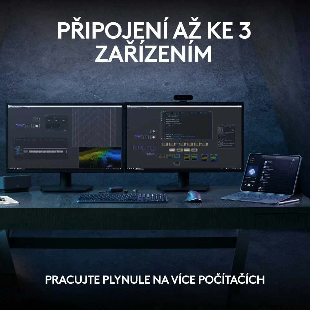 Belaidė klaviatūra Logitech MX Keys S, Išdėstymas: Čekų k. (Qwertz)