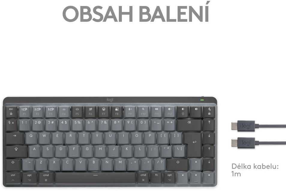Klaviatūra Logitech MX Mechaninė Mini for Mac/ belaidė/ grafitas/ US