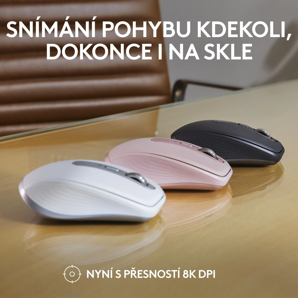 Belaidė pelė Logitech MX Anywhere 3S, grafito spalvos