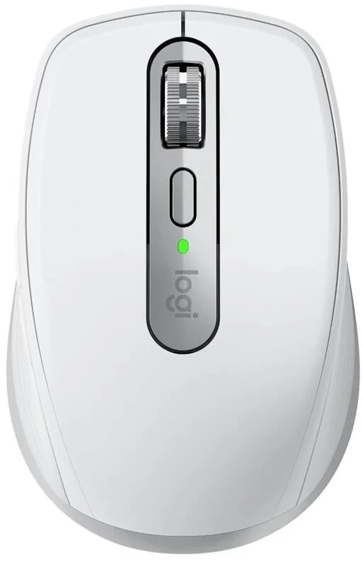 Belaidė pelė Logitech MX Anywhere 3S - RF belaidė + Bluetooth, lazerinis, 8000 DPI, Pale Pilkas (Baltas)