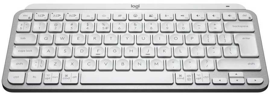 Belaidė klaviatūra Logitech MX Keys Mini skirta Mac, Blyškiai pilkos spalvos (US)