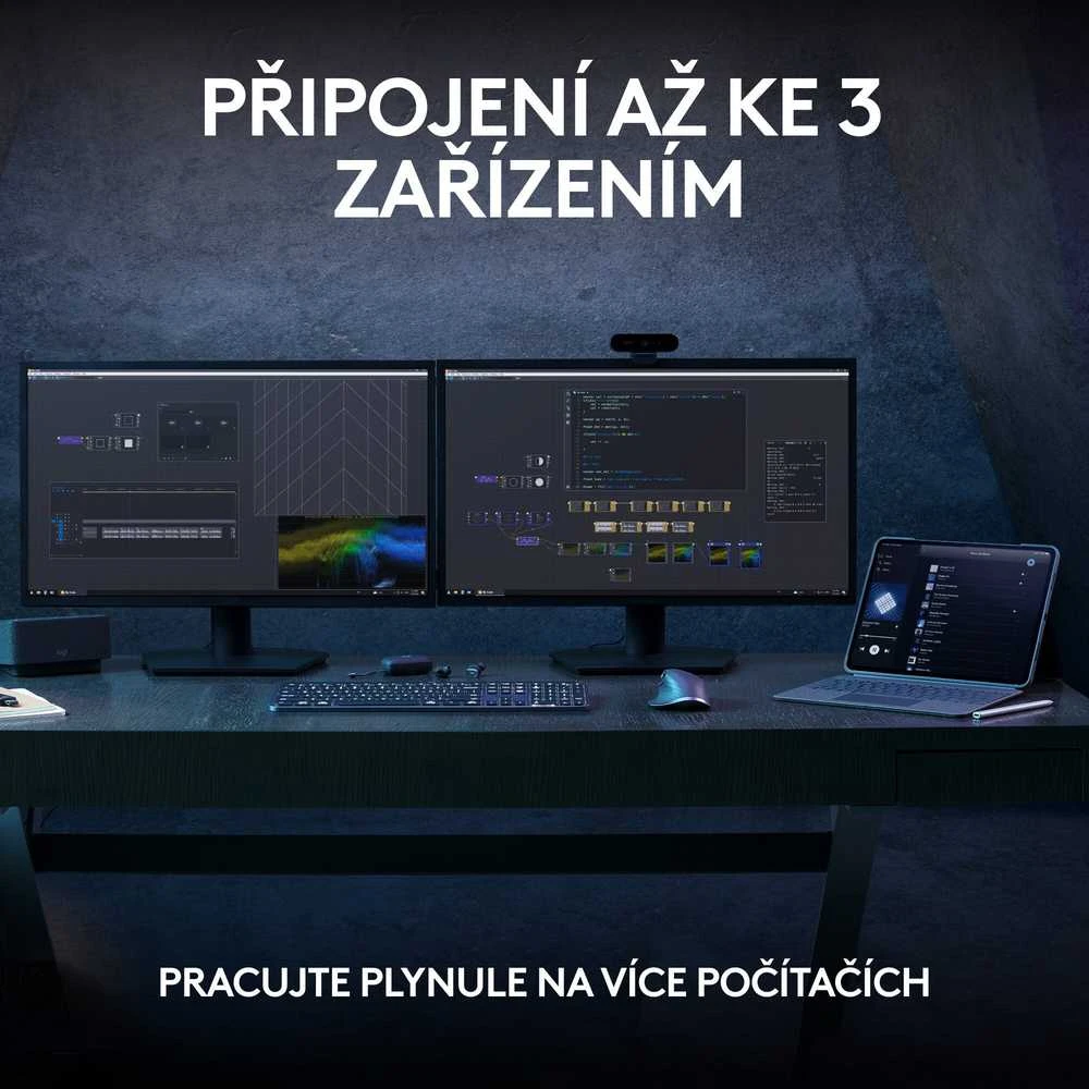 Belaidė klaviatūra Logitech MX Keys S, Išdėstymas: Čekų k. (Qwertz)