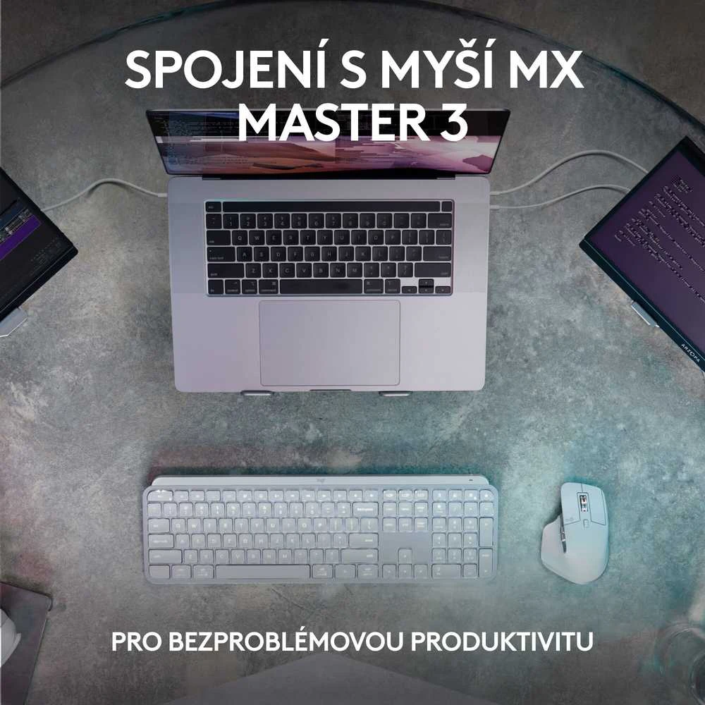 Belaidė klaviatūra Logitech MX Keys S, Išdėstymas: Čekų k. (Qwertz)