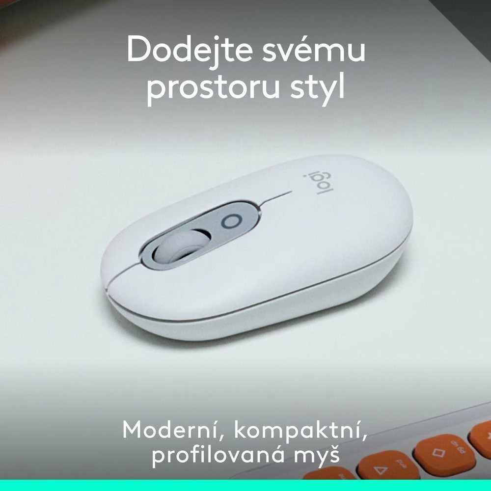 LOGITECH POP pelė su jaustukais - OFF-Baltas - BT - EMEA28i-935 - FY25,TERRA