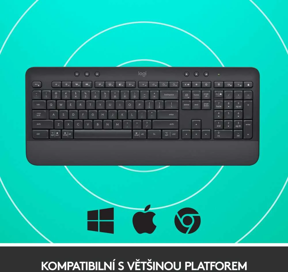 Klaviatūra Logitech Signature K650, Grafito spalvos, čekų kalba (Qwertz)