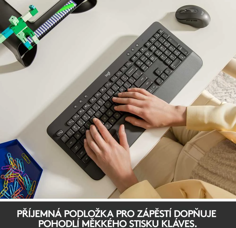 Klaviatūra Logitech Signature K650, Grafito spalvos, čekų kalba (Qwertz)