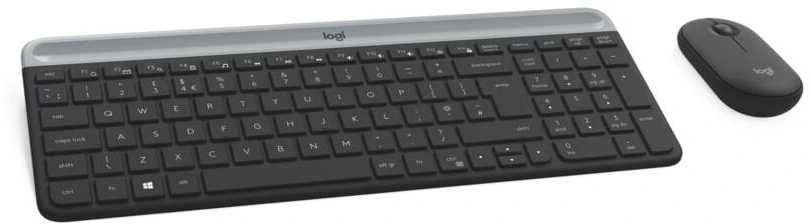 Logitech MK470 Slim Wireless Combo, belaidė klaviatūra ir pelė, CZ Czech/SK Slovakia išdėstymas, Grafito spalvos