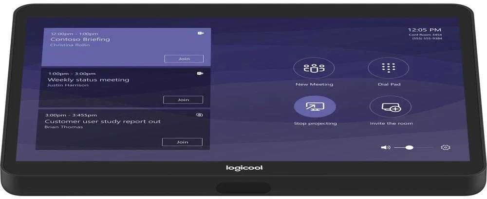 Logitech konferencijų salės valdymo pultas Bakstelėkite juodas
