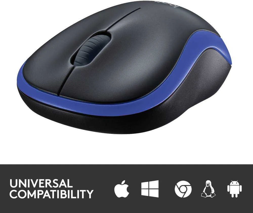 Bevielė pelė Logitech M185, Mėlyna