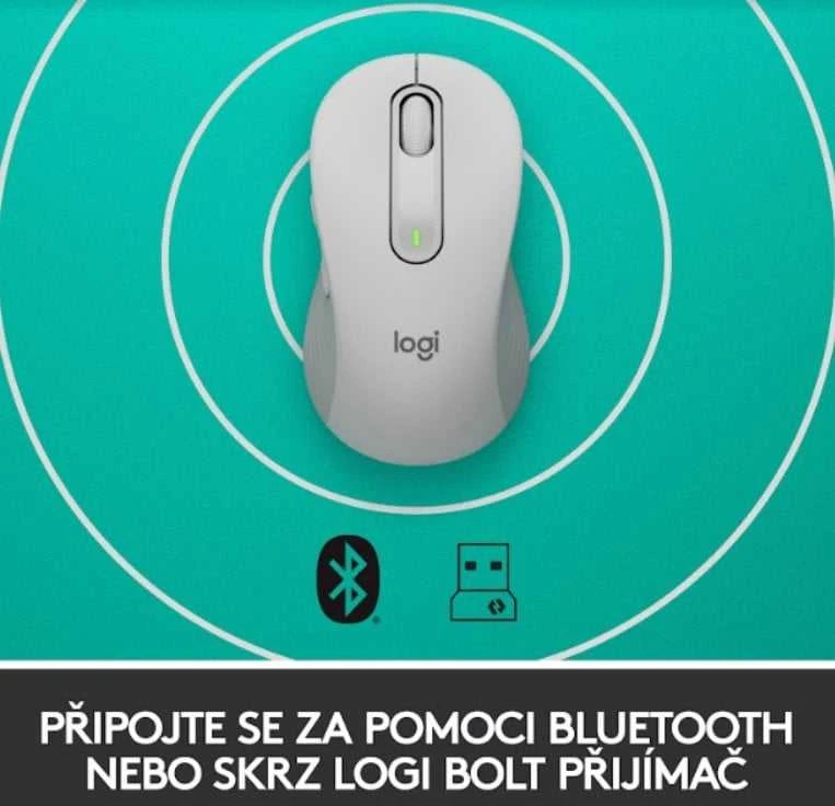Belaidė pelė Logitech Signature M650, balta