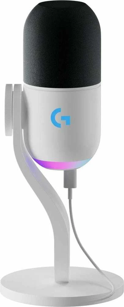 LOGITECH Yeti GX dinaminis RGB žaidimų mikrofonas su LIGHTSYNC OFF Baltas